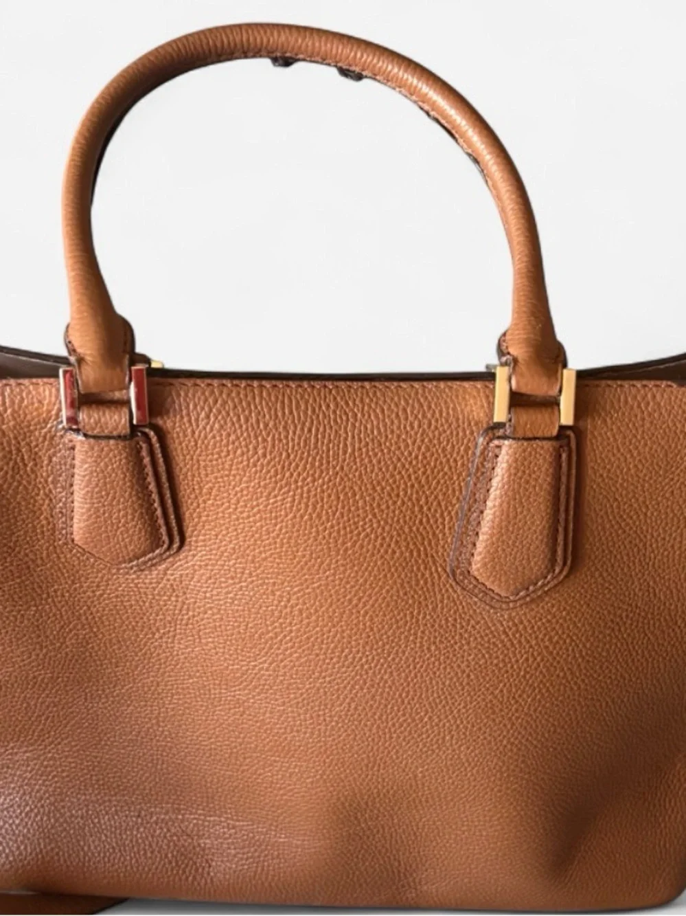 Michael Kors Tan Structured Top-Handle Tote